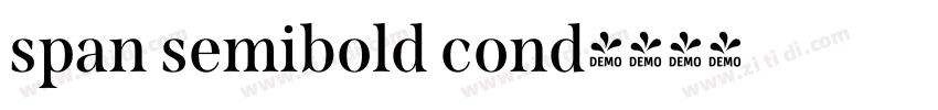span semibold cond字体转换